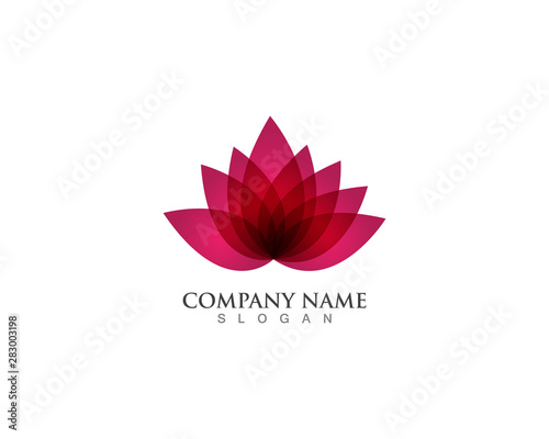 Beauty Vector and logo Lotus Flower Sign for business spa 