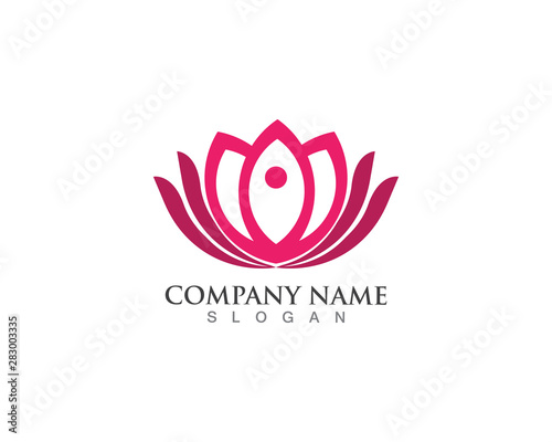 Beauty Vector and logo Lotus Flower Sign for business spa 