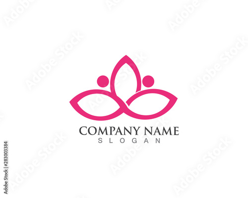 Beauty Vector and logo Lotus Flower Sign for business spa 