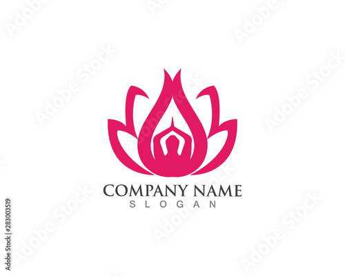 Beauty Vector and logo Lotus Flower Sign for business spa 