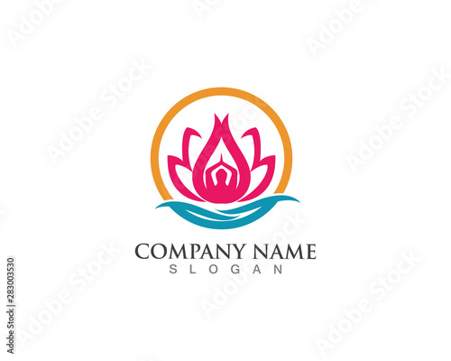 Beauty Vector and logo Lotus Flower Sign for business spa 