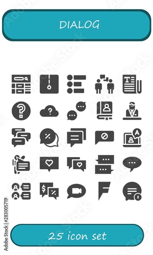 dialog icon set