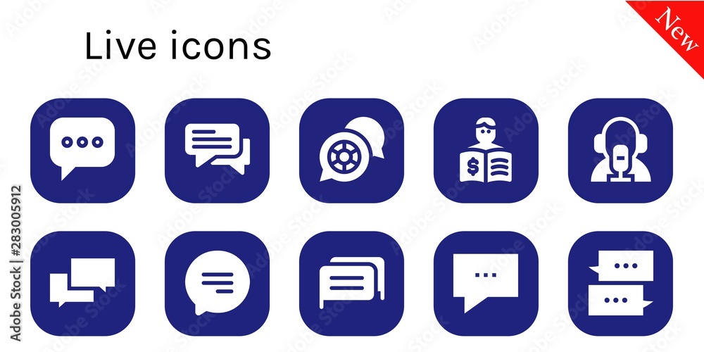 live icon set live icon set