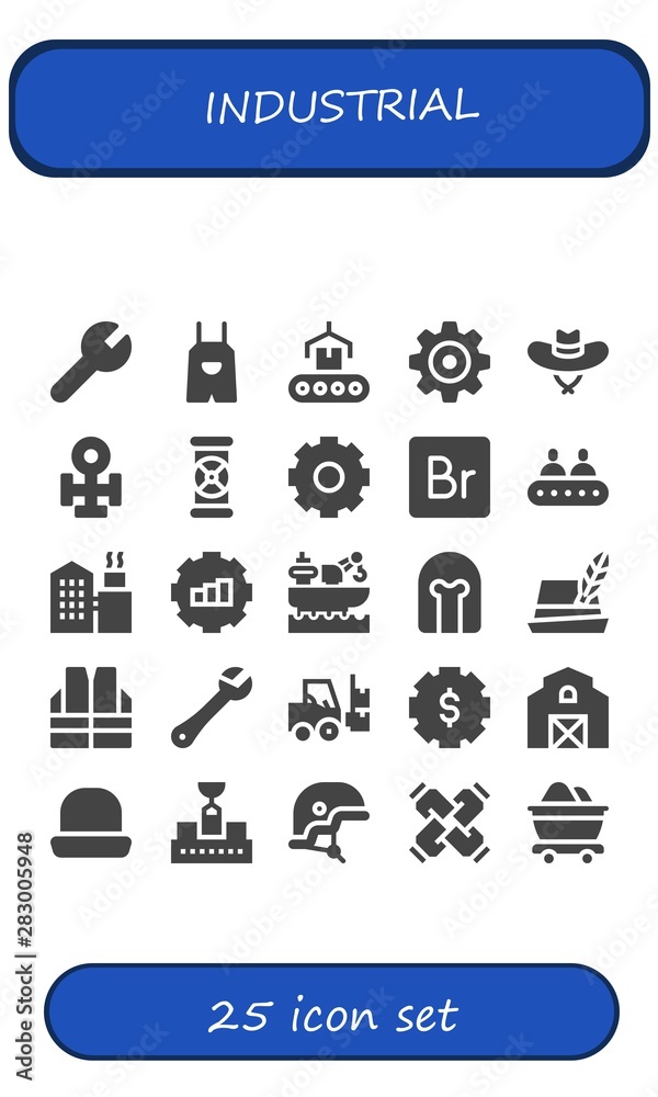 industrial icon set