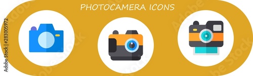 photocamera icon set