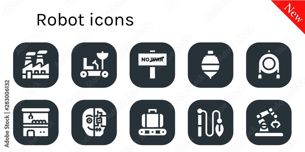 robot icon set robot icon set