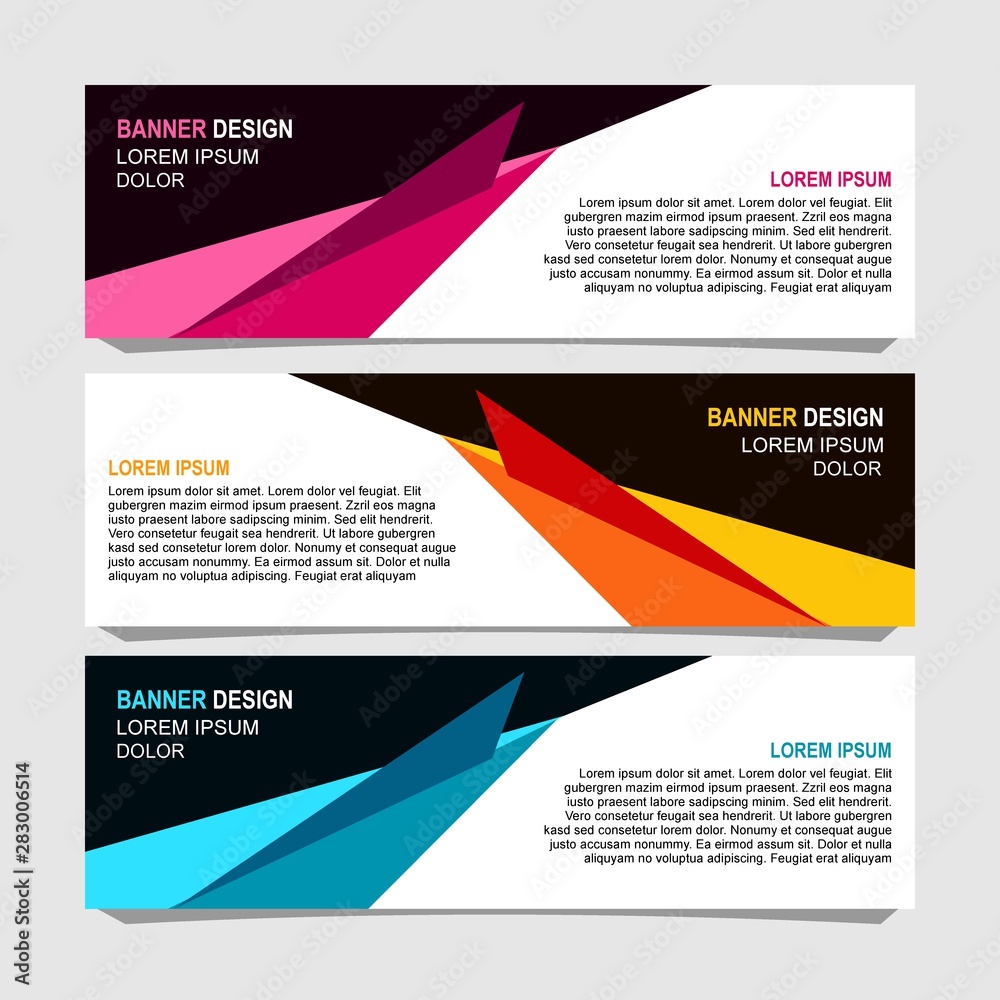 Vector abstract design banner web template. Vector abstract design banner web template.