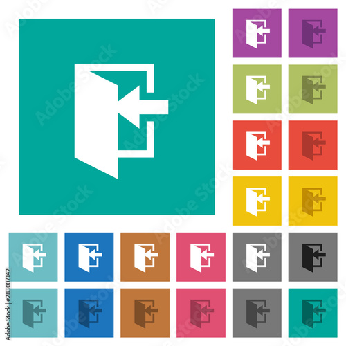 Enter square flat multi colored icons