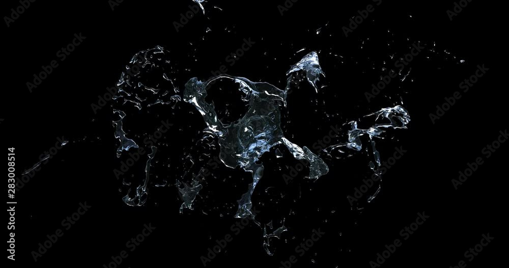 Transparent splash of water on black background Transparent splash of water on black background