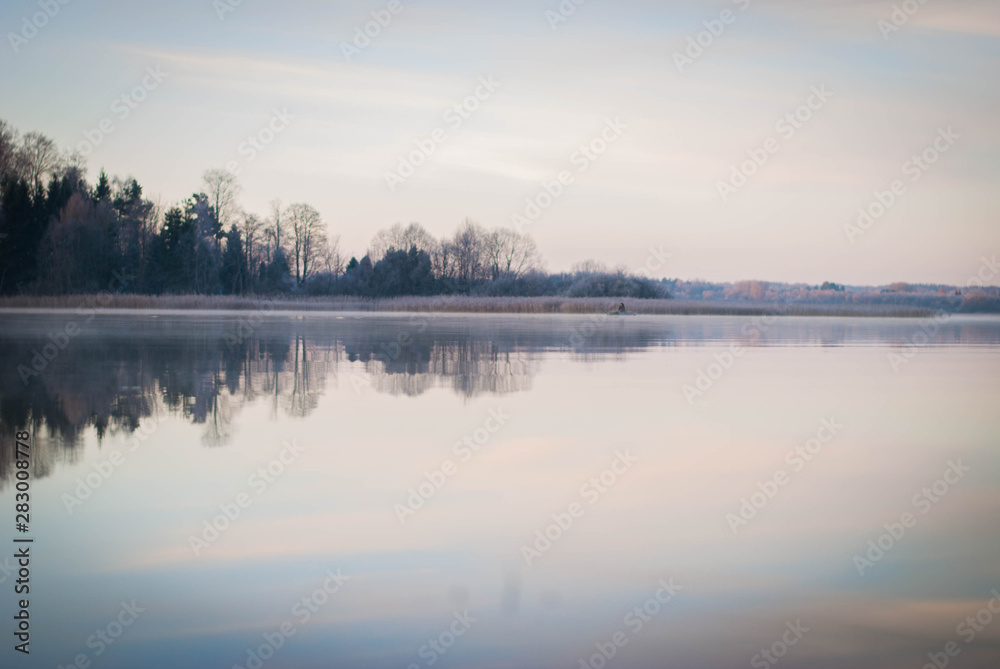 fog over the lake