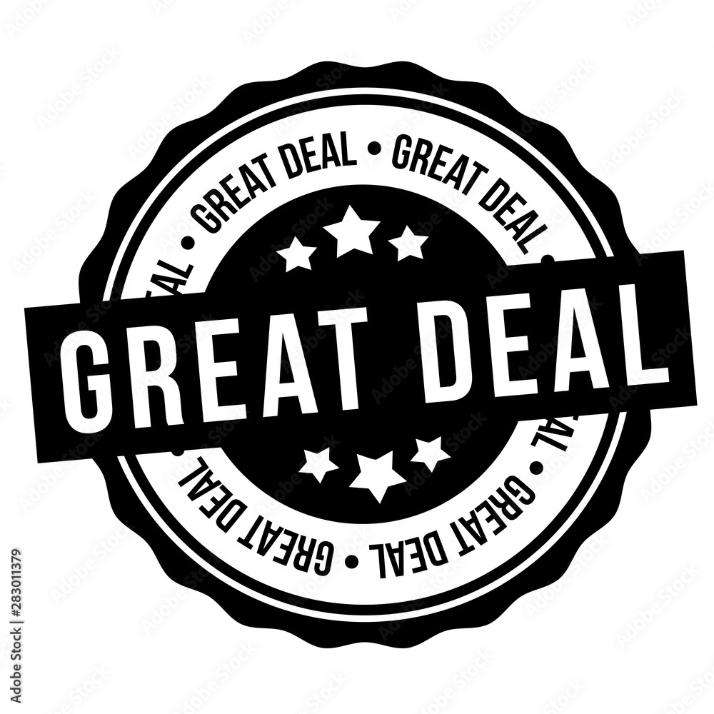 Fototapeta premium Great Deal Stamp. Vector Badge.