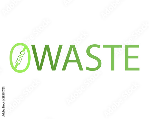 Zero waste logo - vector 