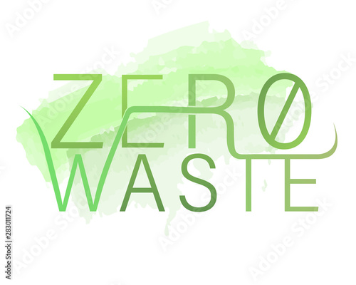 Zero waste logo - vector 