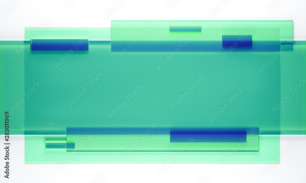 abstract geometric background for green-blue aquamarine postcard banner. 3d transparent rectangles horizontal orientation with place for text copyspace abstract geometric background for green-blue aquamarine postcard banner. 3d transparent rectangles horizontal orientation with place for text copyspace