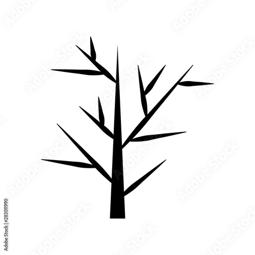 Fototapeta Naklejka Na Ścianę i Meble -  Decorative tree on white. tree silhouette. vector illustration