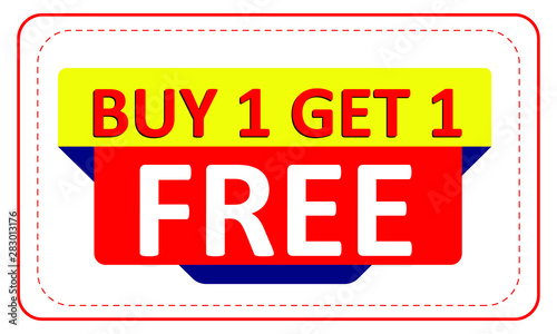 Buy 1 Get 1 Free Vector Design 