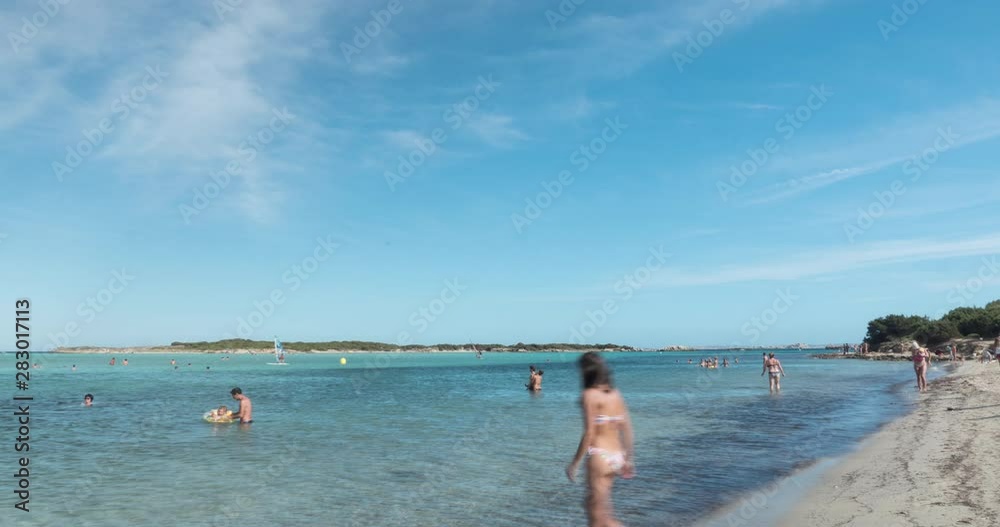 Timelapse of people at the beach, corsica island Timelapse of people at the beach, corsica island