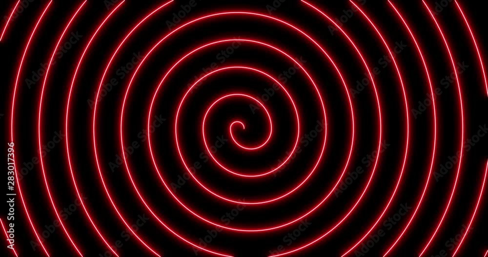 Red neon glowing spiral line abstruct video animation Red neon glowing spiral line abstruct video animation
