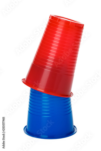 Wallpaper Mural close up of plastic cup on white background Torontodigital.ca