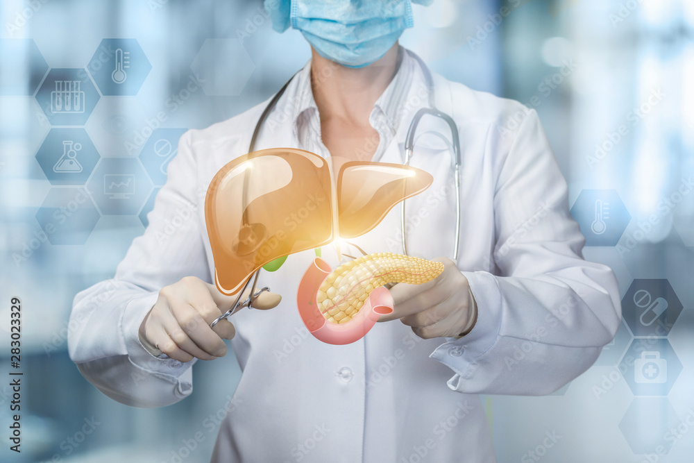 Φωτογραφία The concept of surgical treatment of liver and pancreas .