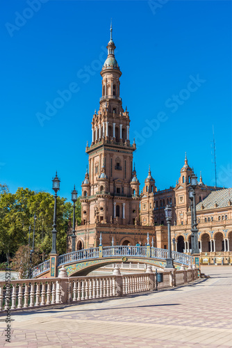 Plaza de Espana square in Seville, Spain.