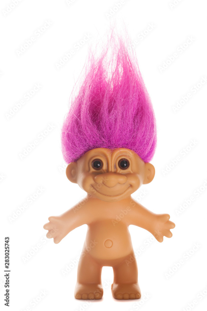 LONDON UK DECEMBER 4th 2017 An original troll plastic toy