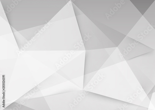 White and grey background. Corporate technology modern design. Pattern style geometric. Abstract modern background used about technology or product presentation backdrop. Vector illustration.