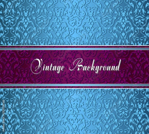 Elegant vintage card. Design background with ornate vintage pattern. Vector illustration