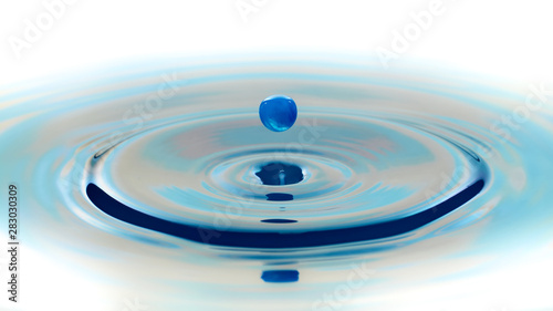 Colored water drop splash 