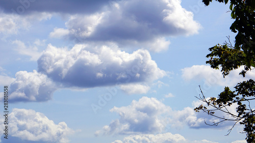 blue sky and white clouds