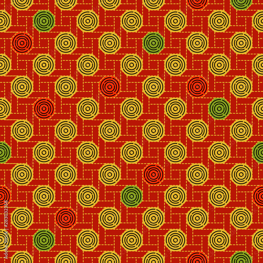Japanese Circle Weave Seamless Pattern