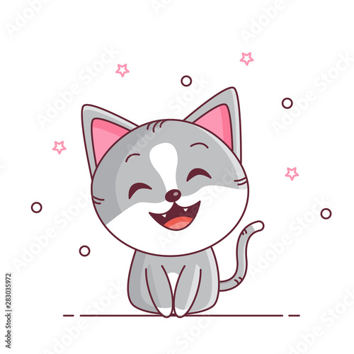 Vector cat icon. Vector illustration