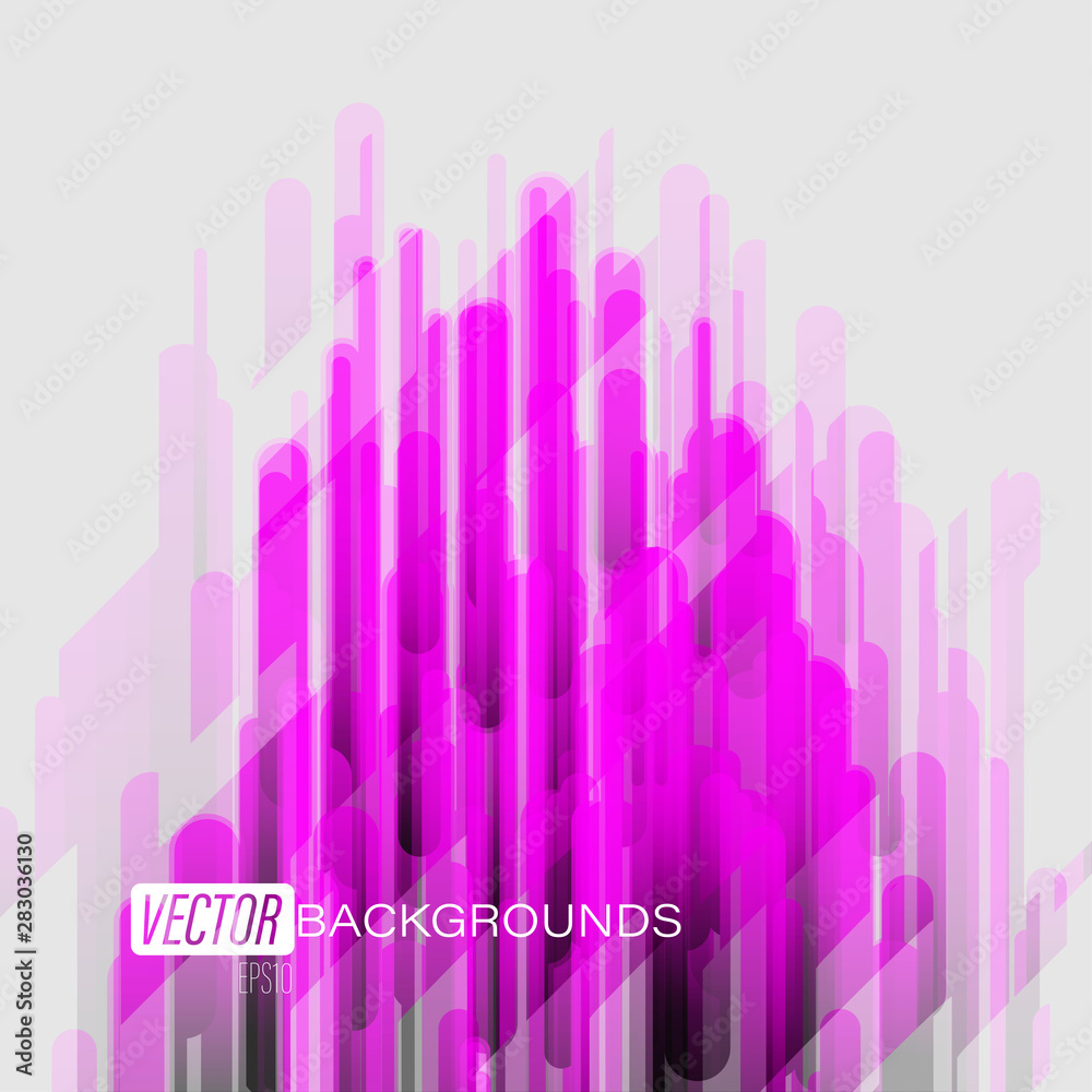 Abstract bright purple shapes on a gray scene vector graphics wallpaper backgrounds