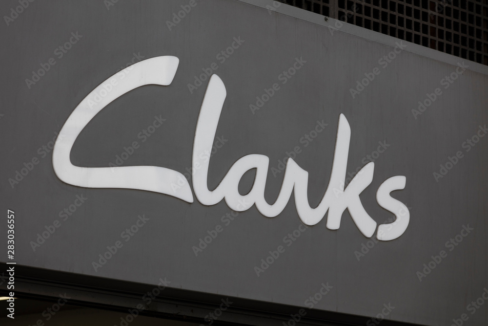 LONDON, UK - JULY 31th 2018: Clarks shoe shop store front branding on Oxford  Street in central London. Stock Photo | Adobe Stock