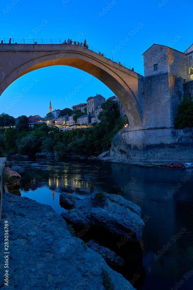 Mostar old bridge.Bosnia Herzegovina