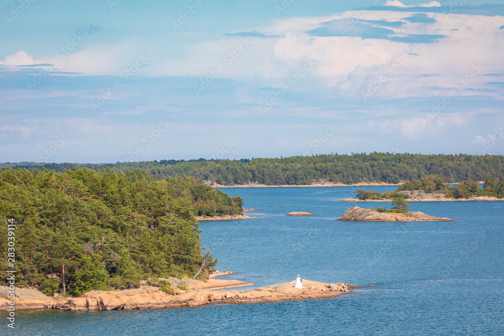 Picturesque landscape with island. at Baltic Sea. Aland Islands, Finland. Europe. Picturesque landscape with island. at Baltic Sea. Aland Islands, Finland. Europe.