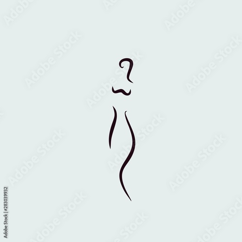 woman body shape icon vector