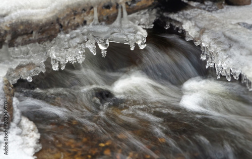water flowing over rocks