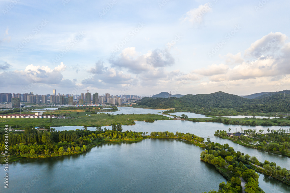 panoramic city skyline in hangzhou china panoramic city skyline in hangzhou china