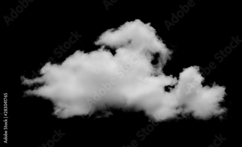 white Clouds on black background.