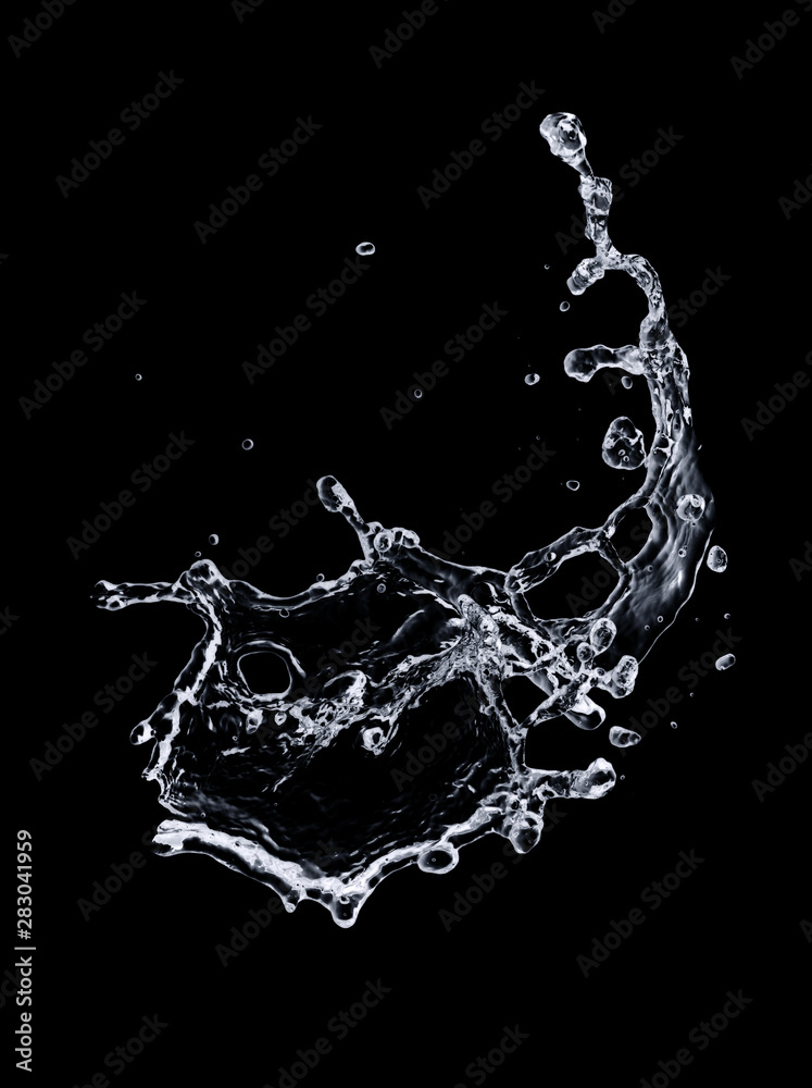 water Splash isolate On Black. water Splash isolate On Black.
