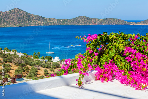 Fototapeta Naklejka Na Ścianę i Meble -  Panoramic view of the town Elounda, Crete, Greece.