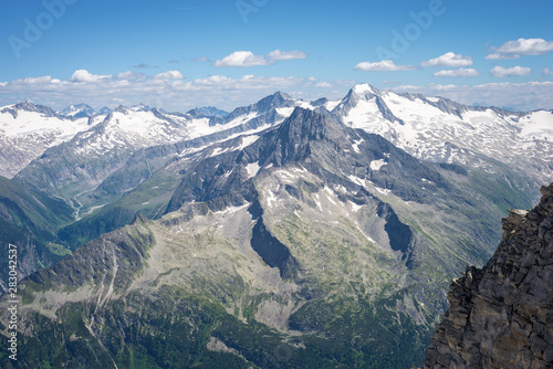 Mountain landscape of  Tuxer Alpen  in Tirol  Austria