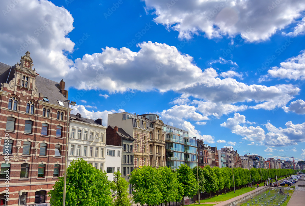 Street scenes and architecture in Antwerp, Belgium.