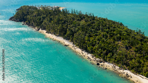 Aerial view of tropical islands, reef and beaches © Southern Creative