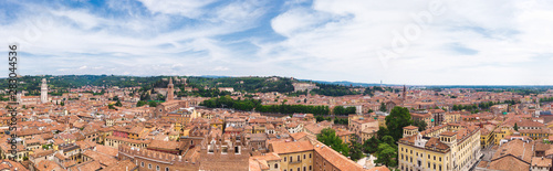 Panoramic view of the northeast of the city of Verona from the Lamberti tower