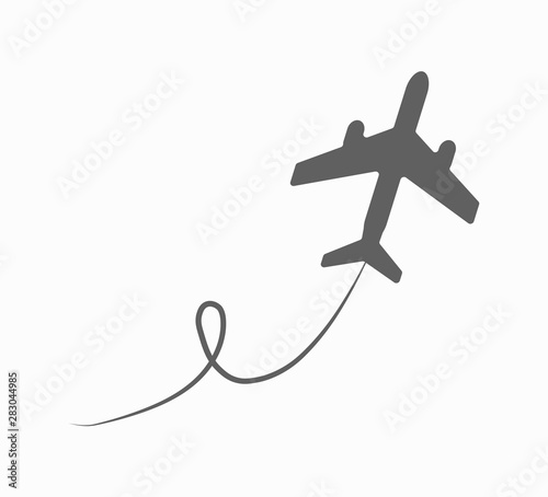 Vector divine plane logo flat - air transport. Company name
