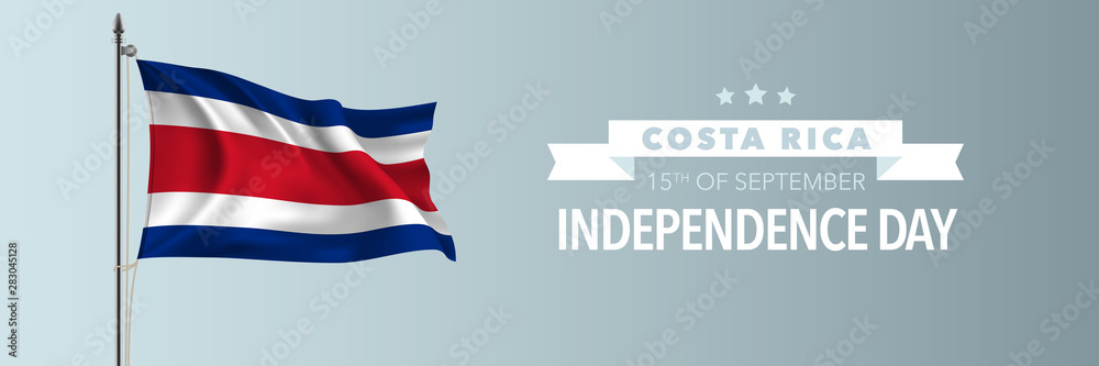 Costa Rica happy independence day greeting card, banner vector illustration Costa Rica happy independence day greeting card, banner vector illustration