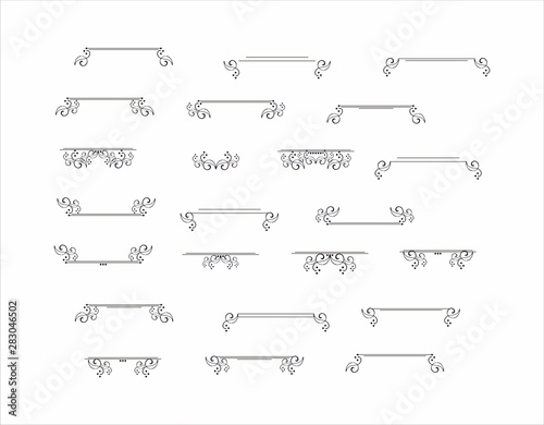 Decorative graphic flower element for design