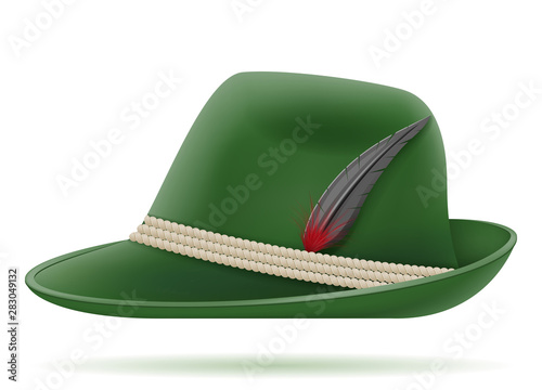 green german traditional hat vector illustration